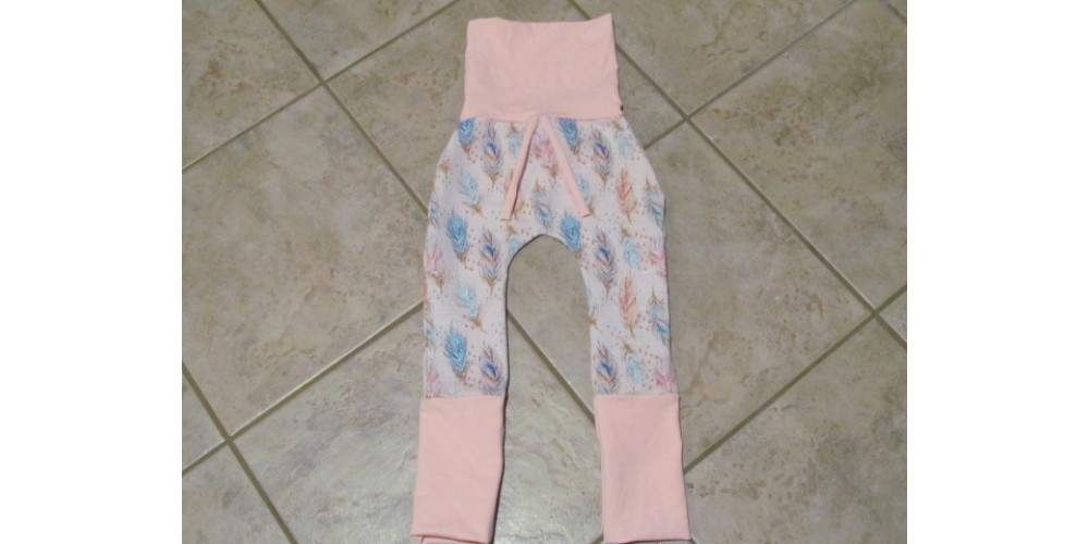 Pantalon évo bébé Nana- Plume rose pâle- 6-36 mois